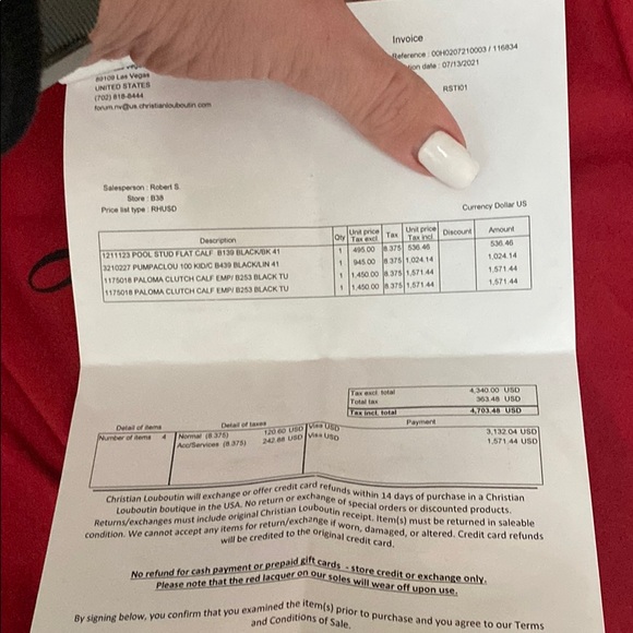 Authentic - Christian Louboutin Slides size 41 - Picture 4 of 6